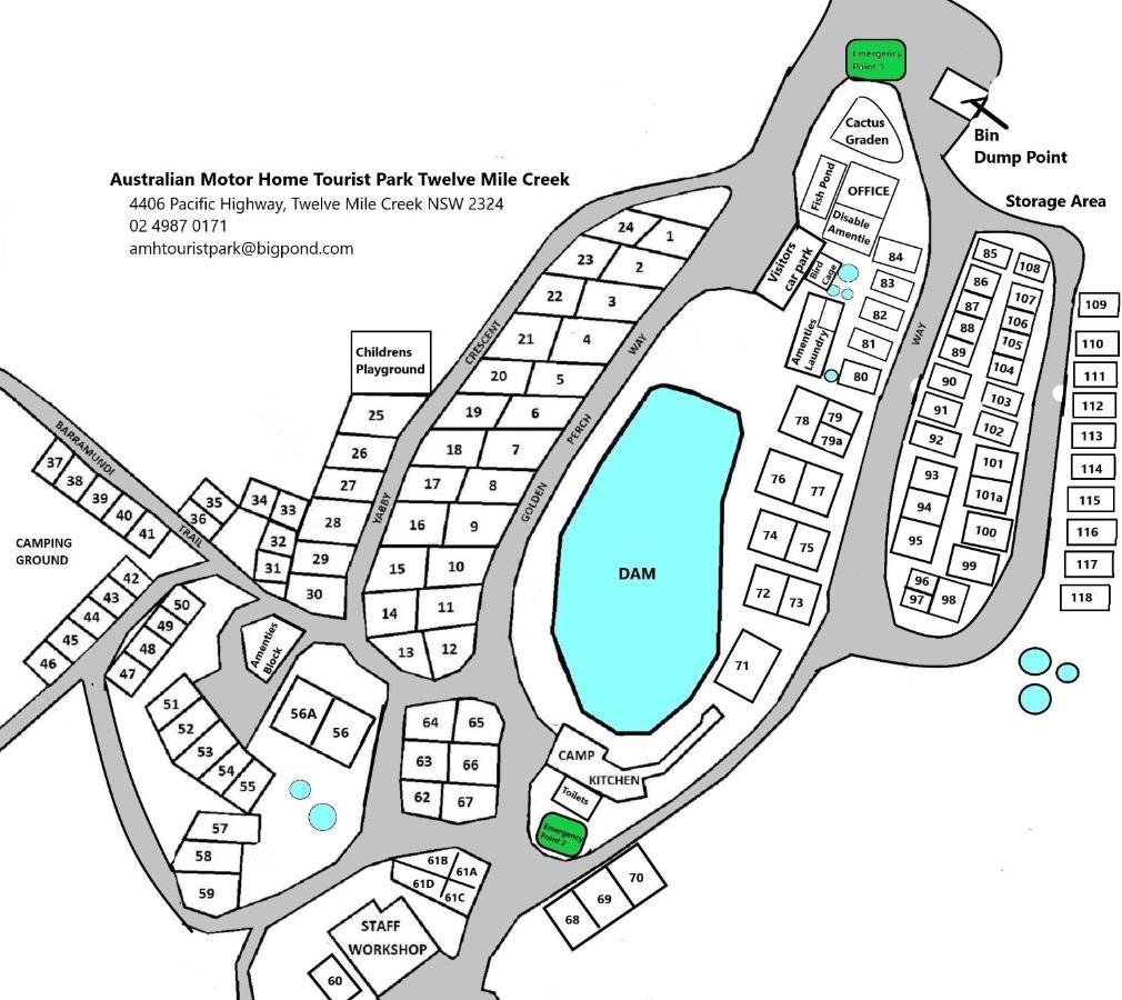 Australian Motor Home Tourist Park Twelve Mile Creek Karuah Esterno foto